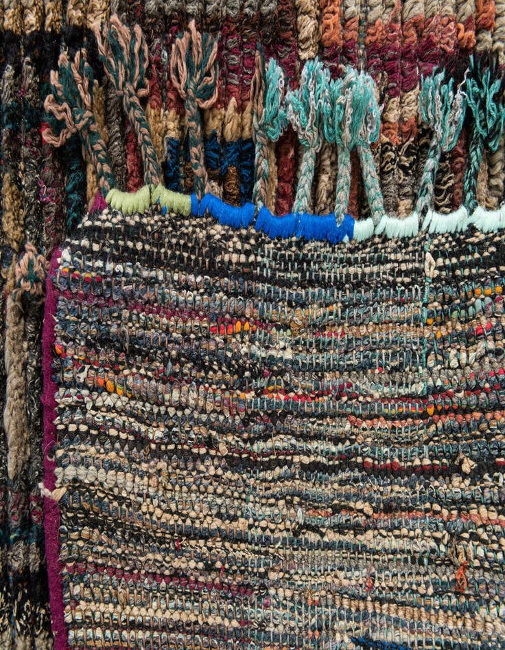 Detail image of  5' 5 x 8' 9  Hand Knotted Moroccan Wool Rug