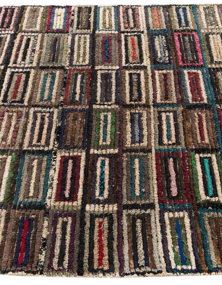 Detail image of  5' 4 x 8' 1  Hand Knotted Moroccan Wool Rug