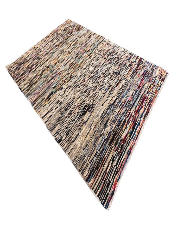 Detail image of  5' 7 x 8' 1  Hand Knotted Moroccan Wool Rug