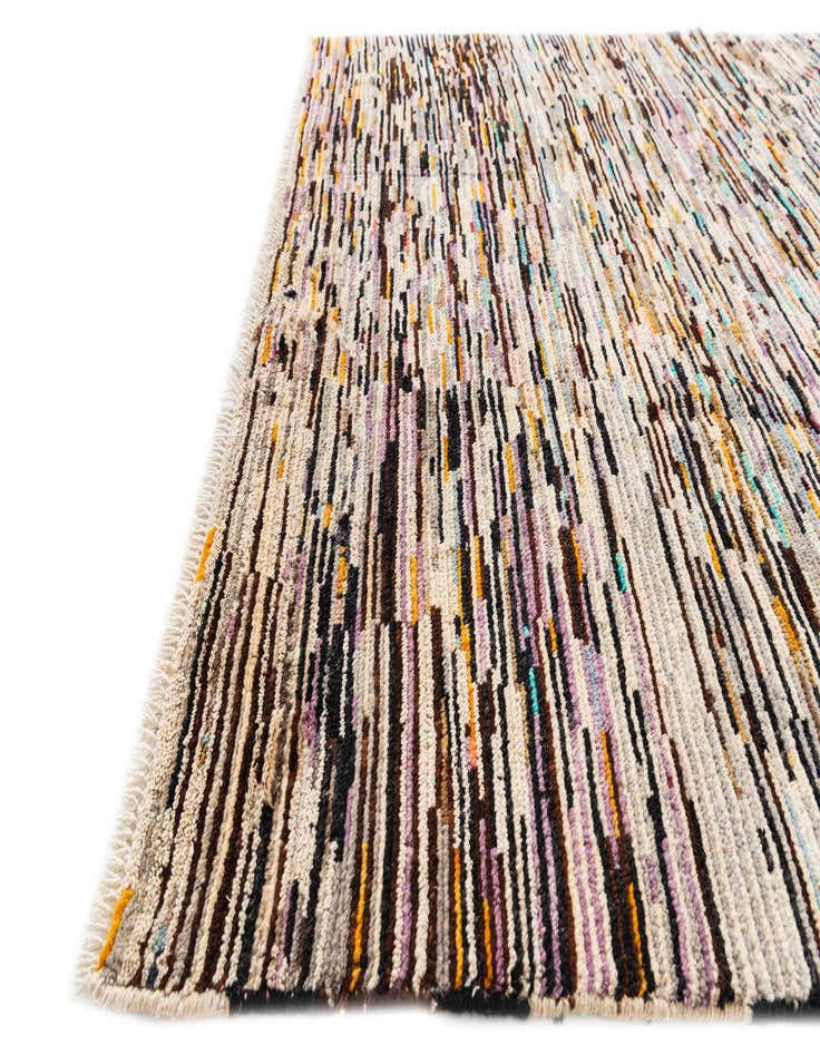 Detail image of  5' 7 x 8' 1  Hand Knotted Moroccan Wool Rug