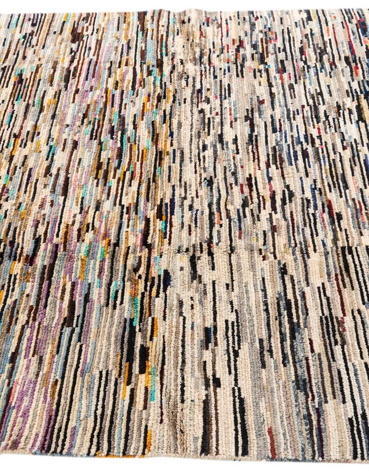 Detail image of  5' 7 x 8' 1  Hand Knotted Moroccan Wool Rug