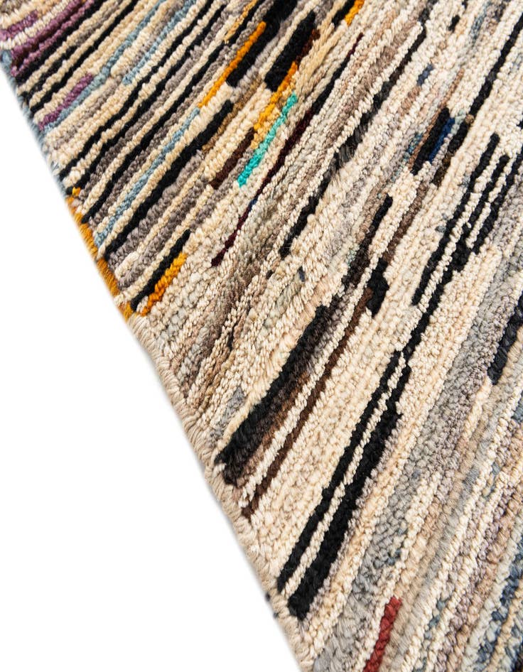 Detail image of  5' 7 x 8' 1  Hand Knotted Moroccan Wool Rug
