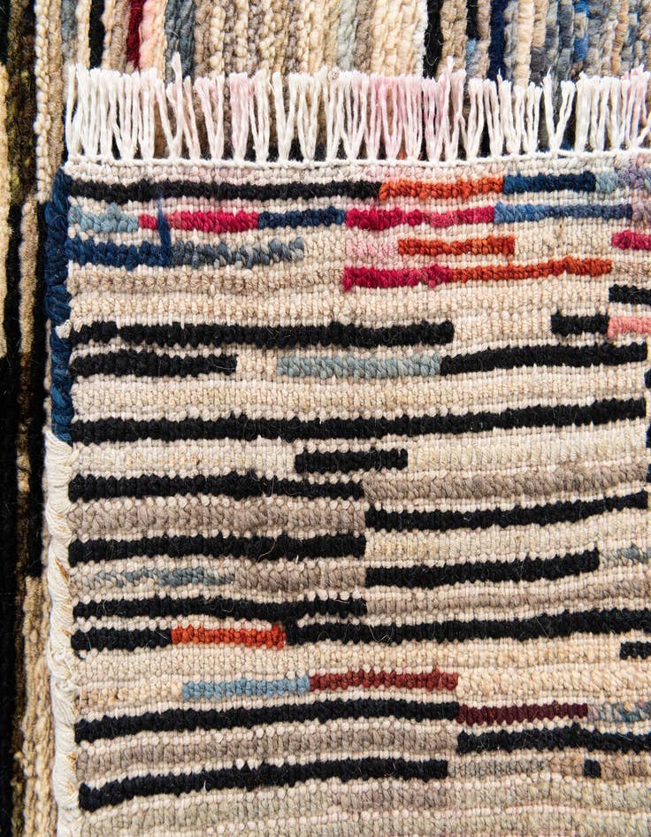 Detail image of  5' 7 x 8' 1  Hand Knotted Moroccan Wool Rug
