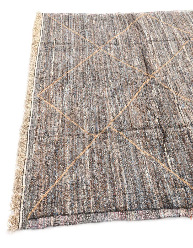 Detail image of  8' 1 x 11'  Hand Knotted Moroccan Wool Rug