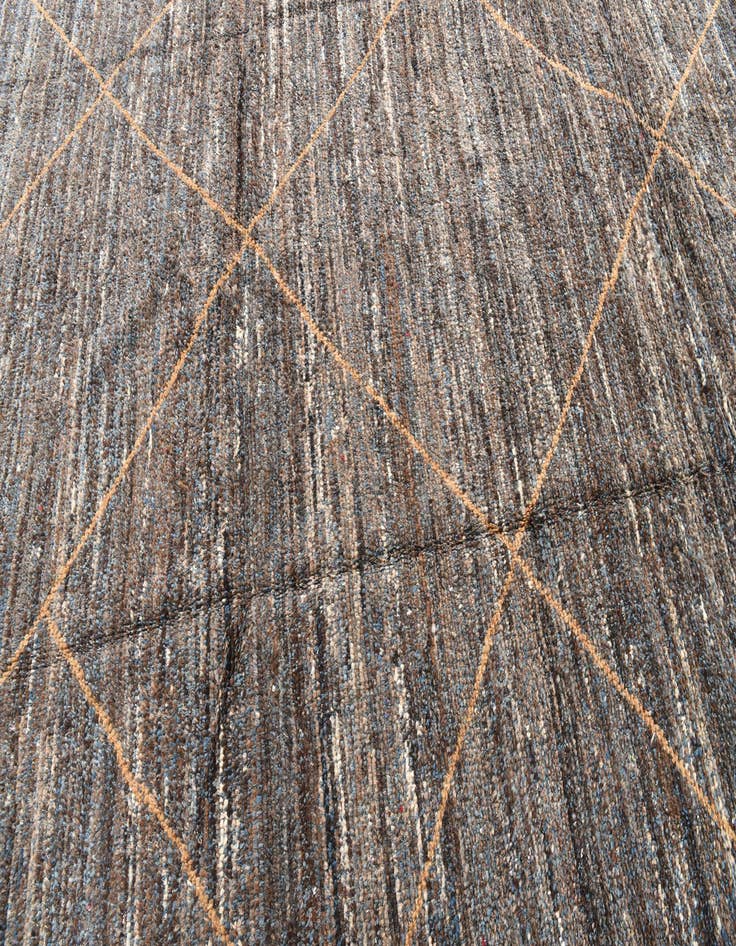 Detail image of  8' 1 x 11'  Hand Knotted Moroccan Wool Rug