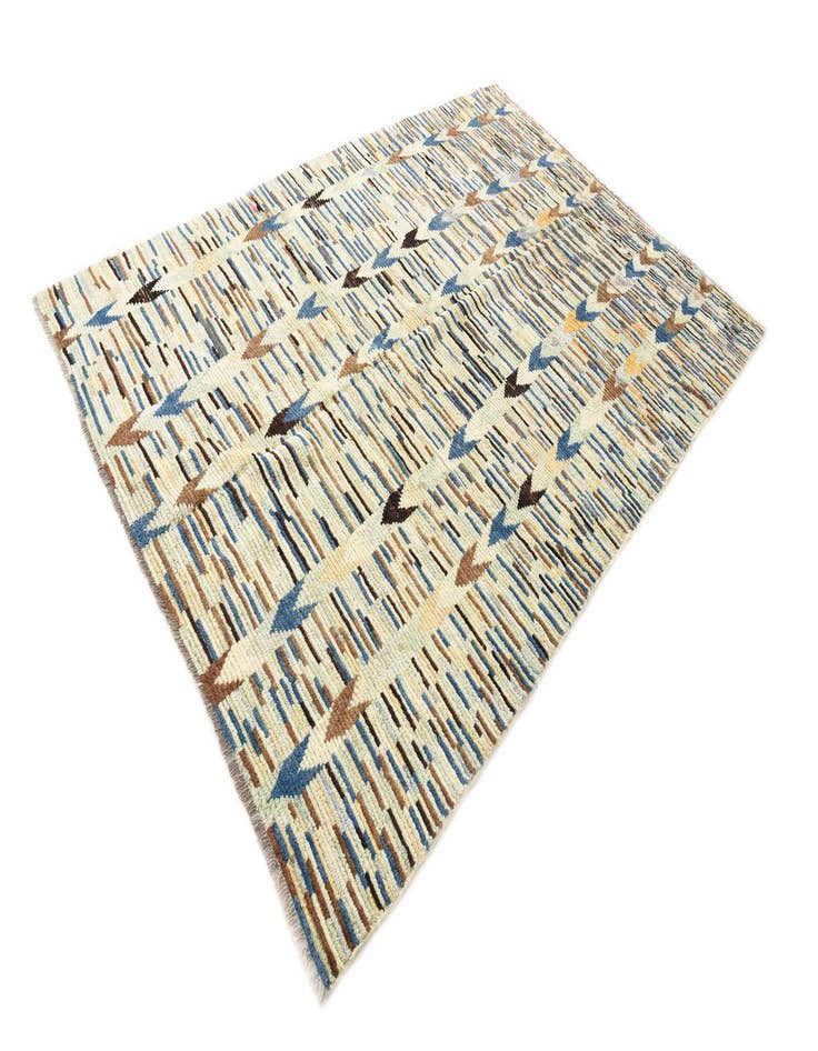 Detail image of  6' 4 x 9' 4  Hand Knotted Moroccan Wool Rug