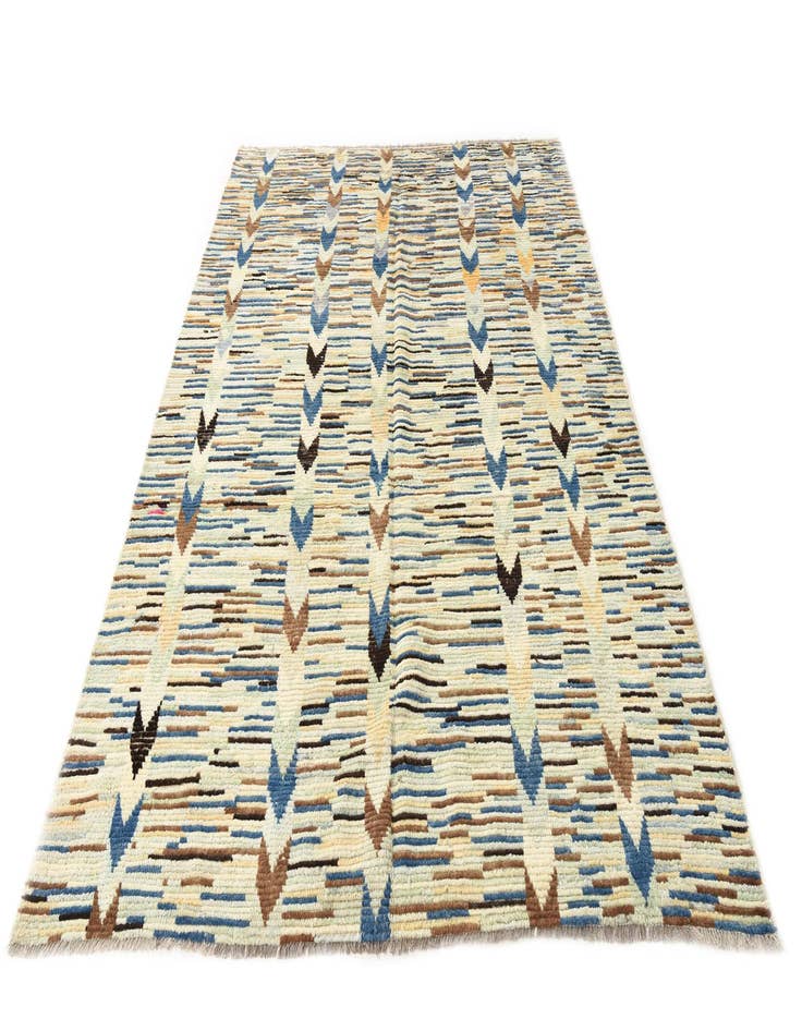 Detail image of  6' 4 x 9' 4  Hand Knotted Moroccan Wool Rug