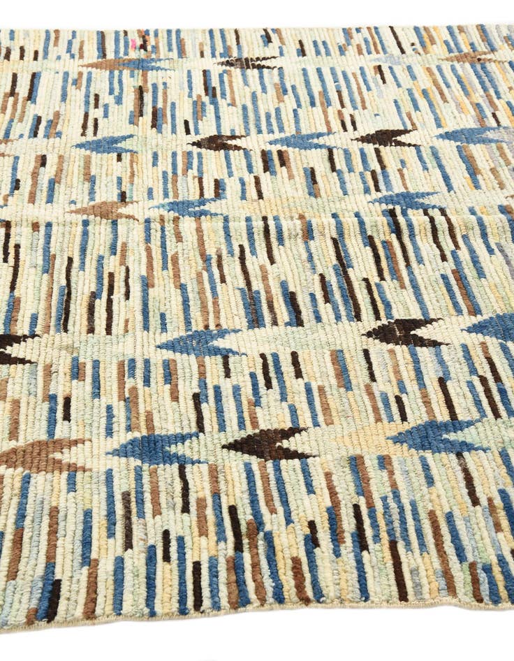 Detail image of  6' 4 x 9' 4  Hand Knotted Moroccan Wool Rug