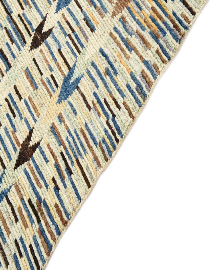 Detail image of  6' 4 x 9' 4  Hand Knotted Moroccan Wool Rug