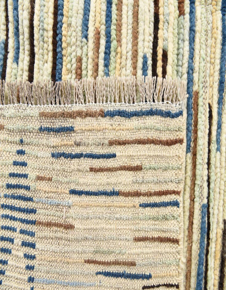 Detail image of  6' 4 x 9' 4  Hand Knotted Moroccan Wool Rug