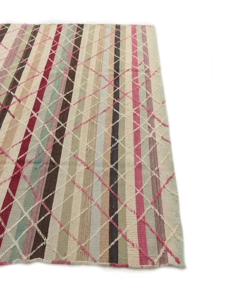 Detail image of  6' 3 x 10'  Hand Knotted Moroccan Wool Rug