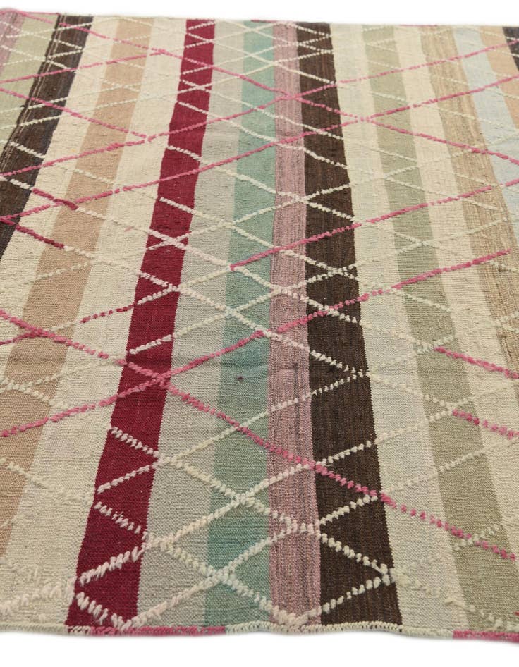 Detail image of  6' 3 x 10'  Hand Knotted Moroccan Wool Rug