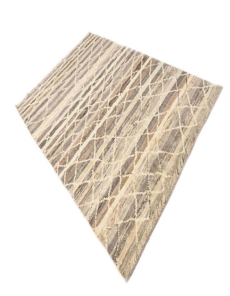 Detail image of  5' 9 x 9'  Hand Knotted Moroccan Wool Rug