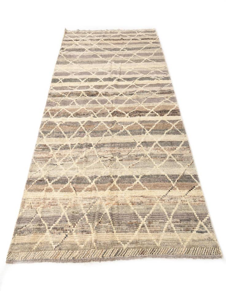 Detail image of  5' 9 x 9'  Hand Knotted Moroccan Wool Rug