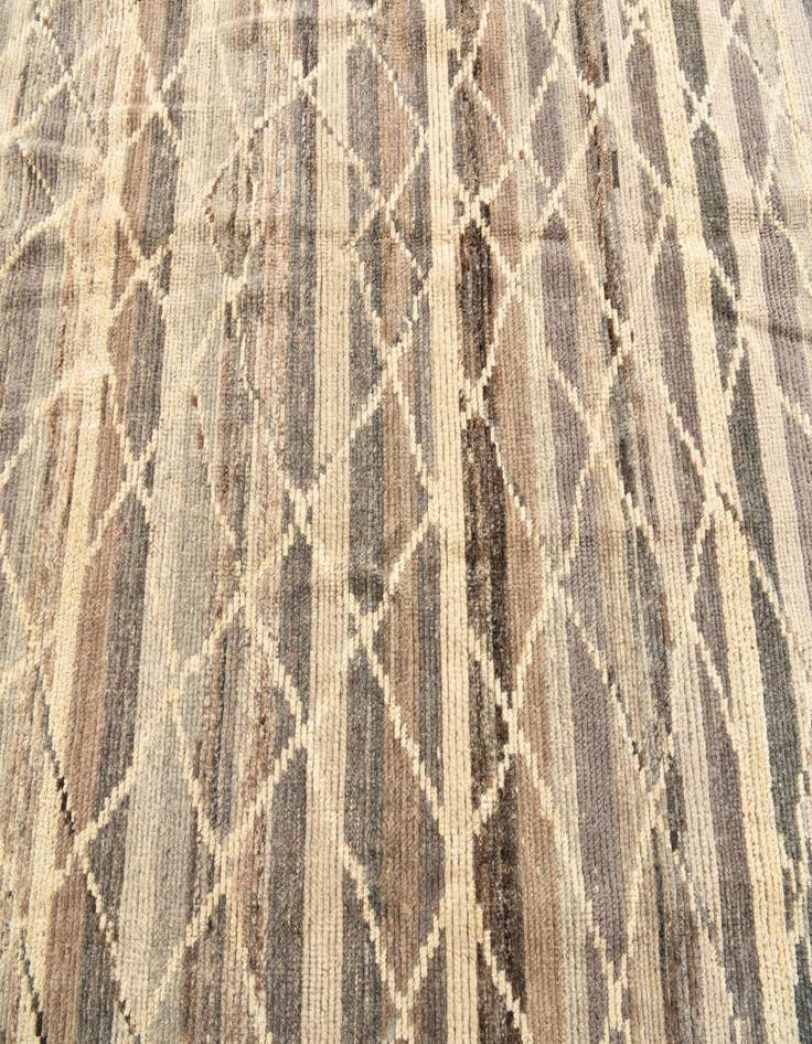 Detail image of  5' 9 x 9'  Hand Knotted Moroccan Wool Rug