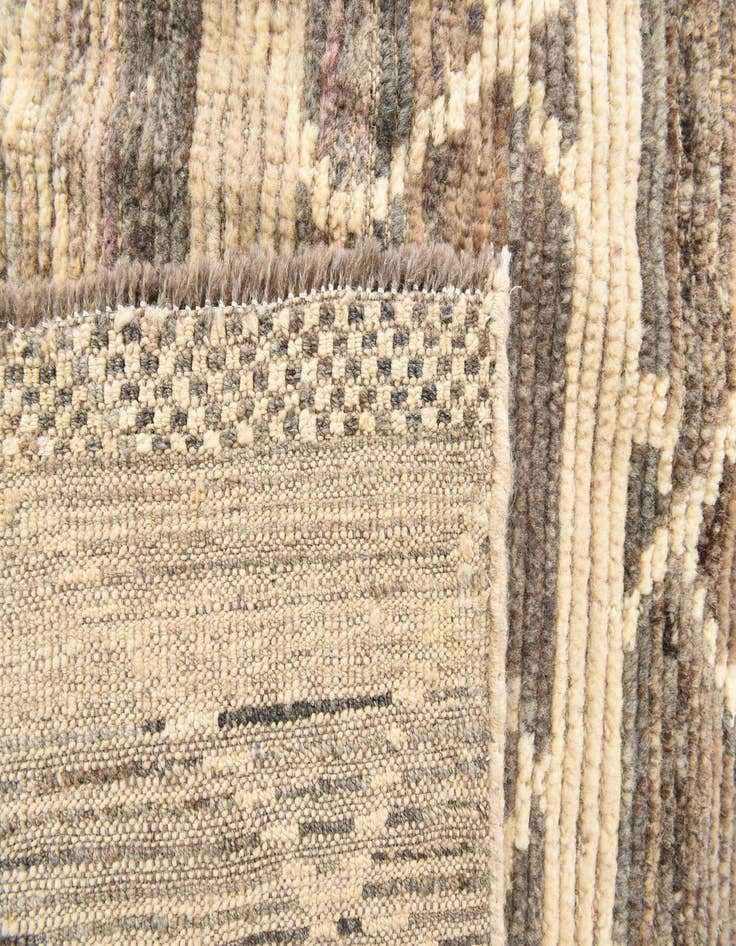 Detail image of  5' 9 x 9'  Hand Knotted Moroccan Wool Rug