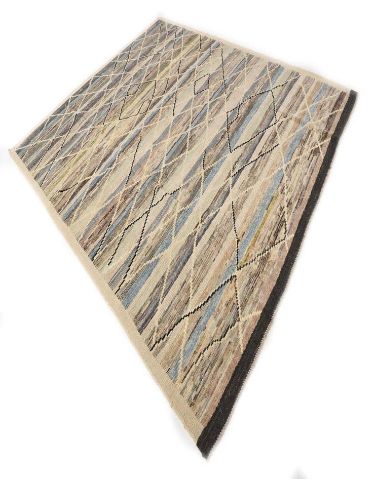 Detail image of  8' 2 x 10'  Hand Knotted Moroccan Wool Rug