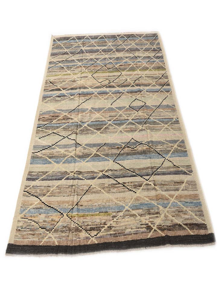 Detail image of  8' 2 x 10'  Hand Knotted Moroccan Wool Rug