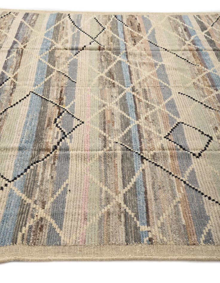Detail image of  8' 2 x 10'  Hand Knotted Moroccan Wool Rug