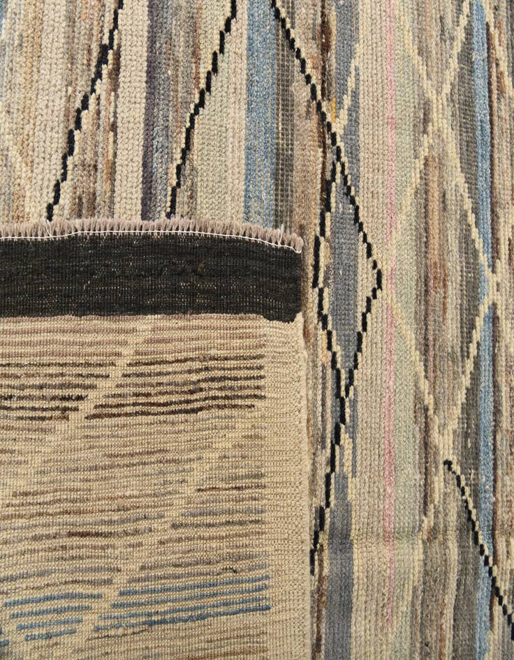 Detail image of  8' 2 x 10'  Hand Knotted Moroccan Wool Rug