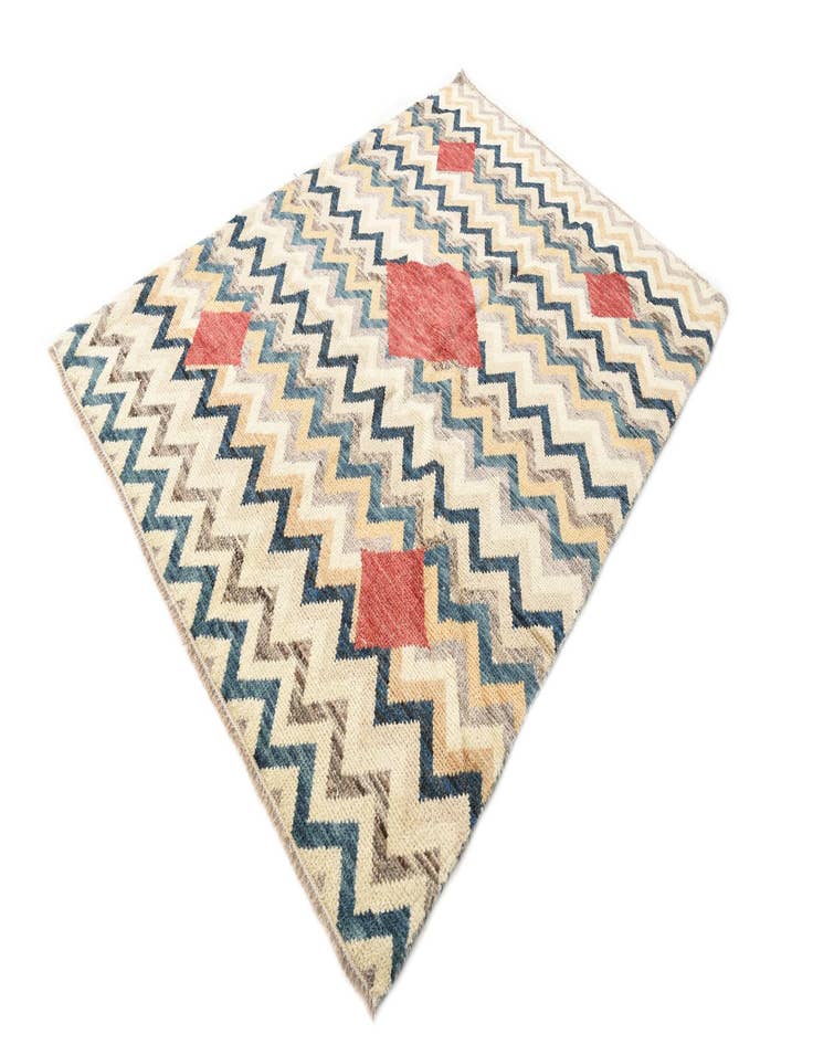 Detail image of  5' 9 x 8'  Hand Knotted Moroccan Wool Rug