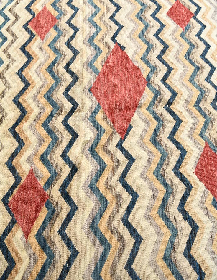 Detail image of  5' 9 x 8'  Hand Knotted Moroccan Wool Rug