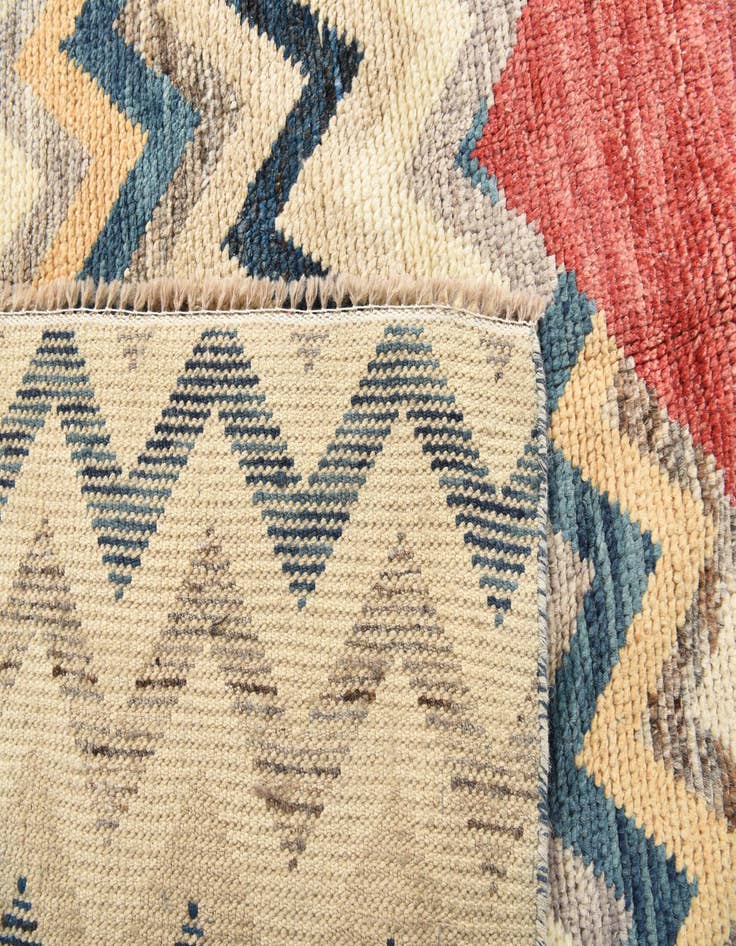 Detail image of  5' 9 x 8'  Hand Knotted Moroccan Wool Rug