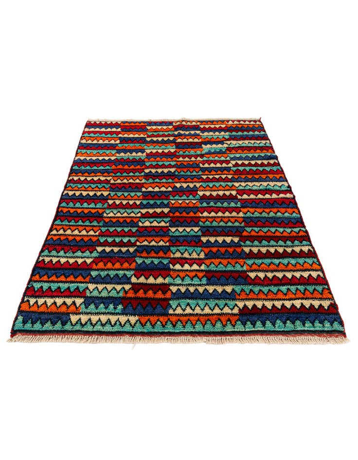 Detail image of  4' 2 x 5' 9  Hand Knotted Moroccan Wool Rug