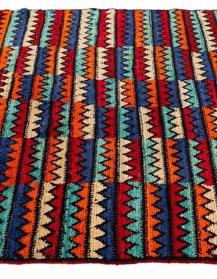 Detail image of  4' 2 x 5' 9  Hand Knotted Moroccan Wool Rug