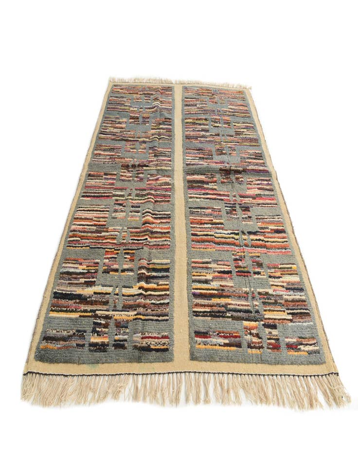 Detail image of  5' 9 x 8' 3  Hand Knotted Moroccan Wool Rug