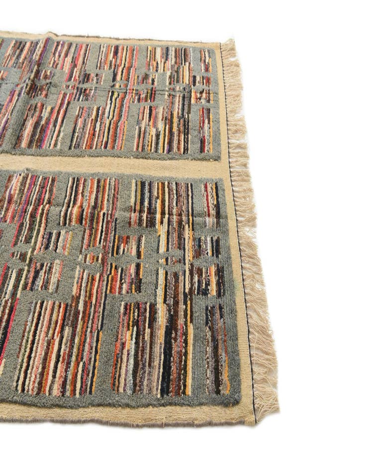 Detail image of  5' 9 x 8' 3  Hand Knotted Moroccan Wool Rug