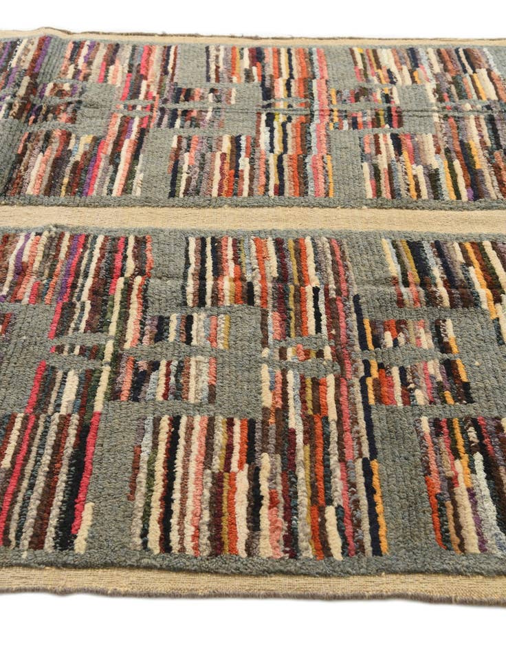 Detail image of  5' 9 x 8' 3  Hand Knotted Moroccan Wool Rug