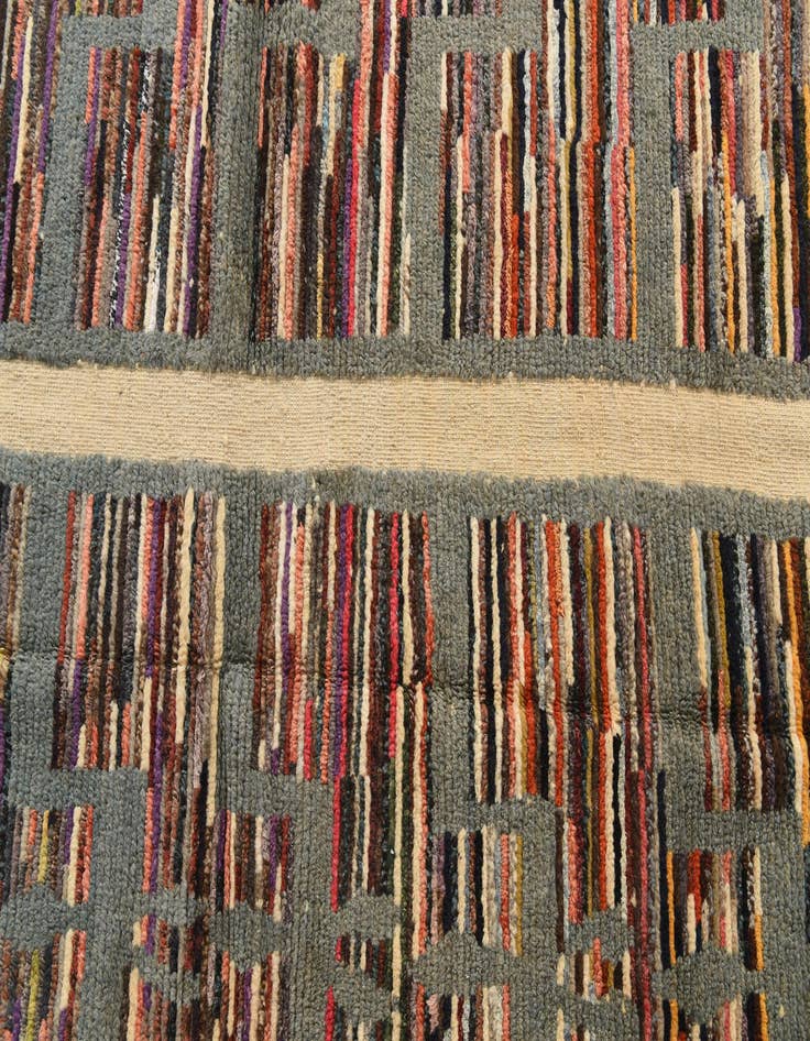 Detail image of  5' 9 x 8' 3  Hand Knotted Moroccan Wool Rug