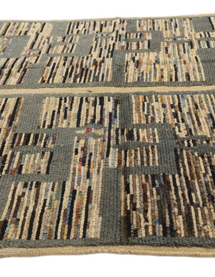 Detail image of  5' 8 x 10'  Hand Knotted Moroccan Wool Rug