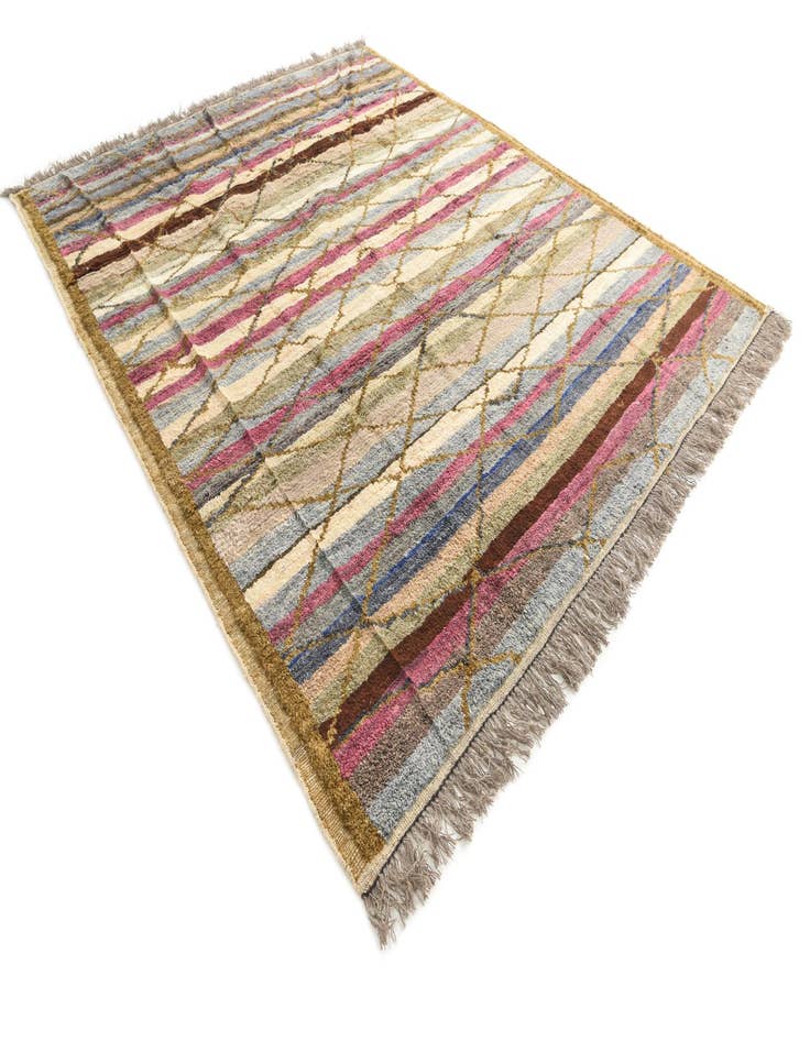 Detail image of  8' 7 x 10' 3  Hand Knotted Moroccan Wool Rug