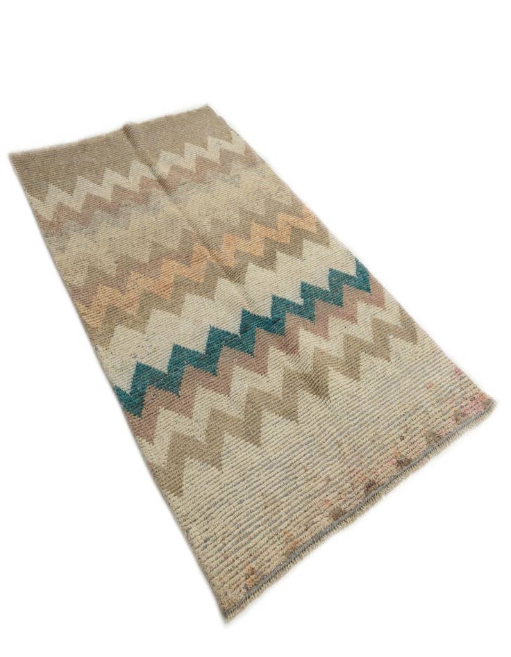 Detail image of  4' 8 x 7' 8  Hand Knotted Moroccan Wool Rug