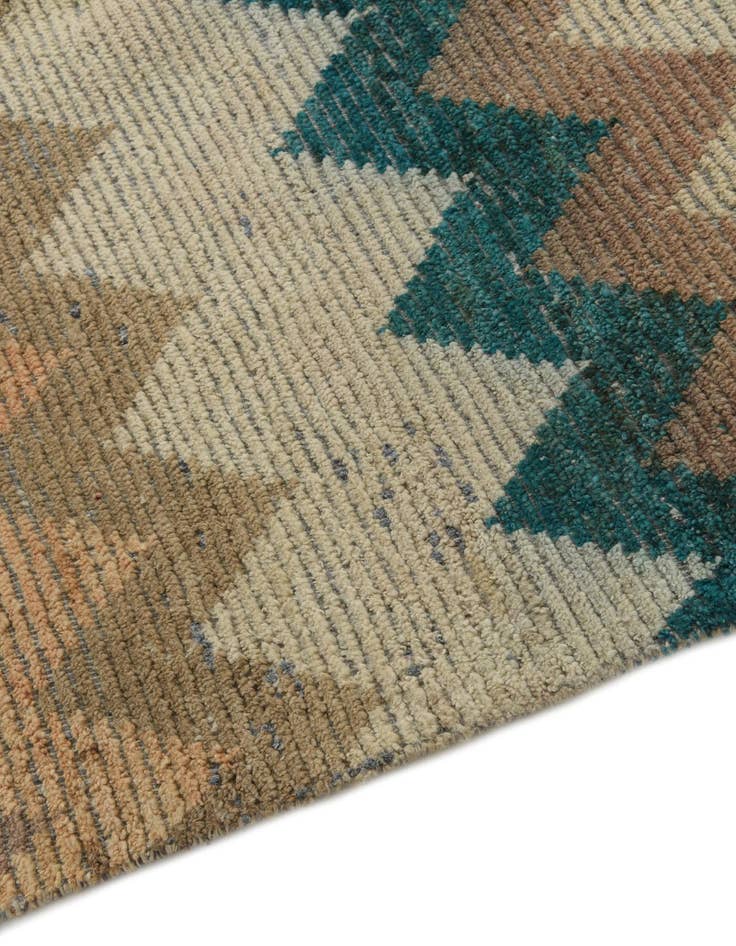 Detail image of  4' 8 x 7' 8  Hand Knotted Moroccan Wool Rug
