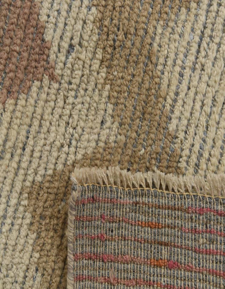 Detail image of  4' 8 x 7' 8  Hand Knotted Moroccan Wool Rug