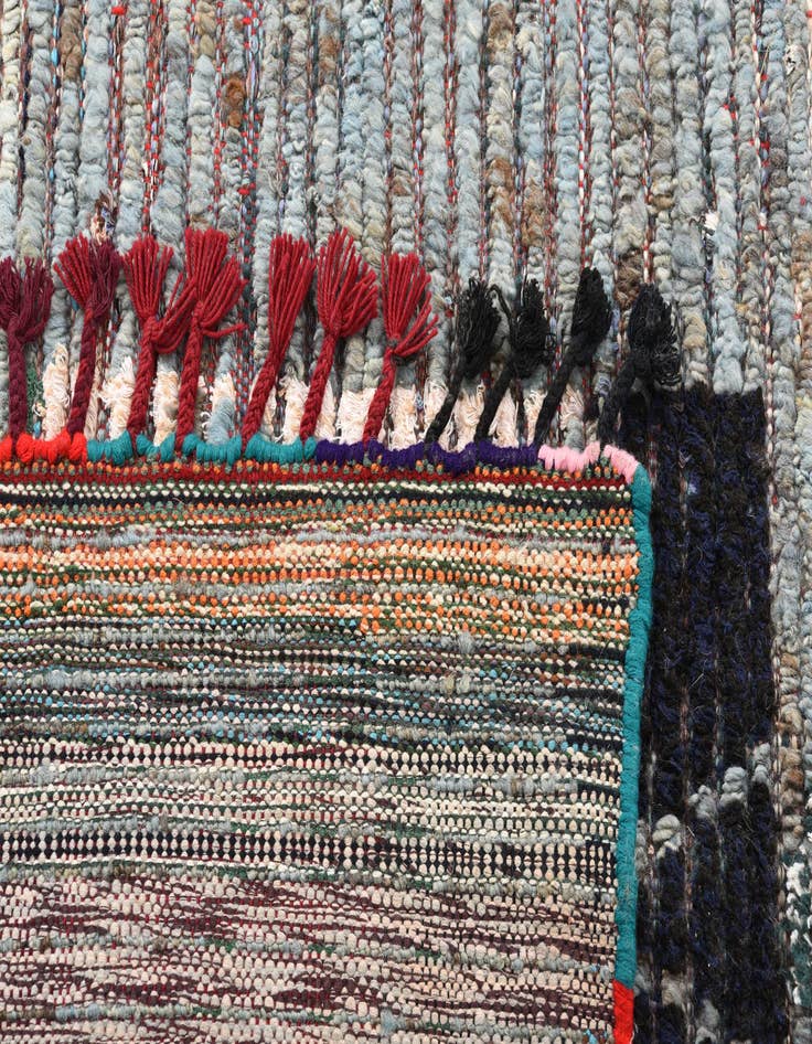 Detail image of  5' x 8'  Hand Knotted Moroccan Wool Rug