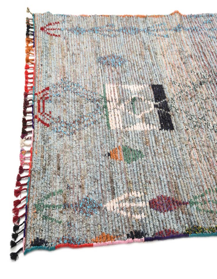Detail image of  5' x 8'  Hand Knotted Moroccan Wool Rug