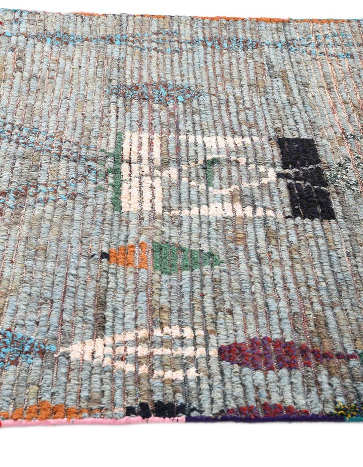 Detail image of  5' x 8'  Hand Knotted Moroccan Wool Rug