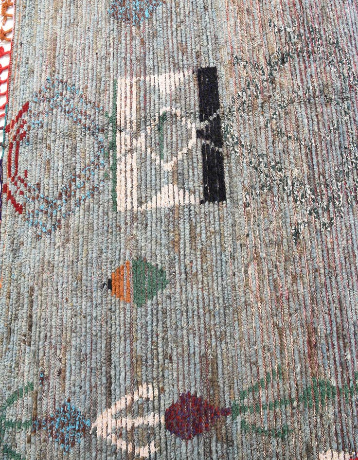 Detail image of  5' x 8'  Hand Knotted Moroccan Wool Rug