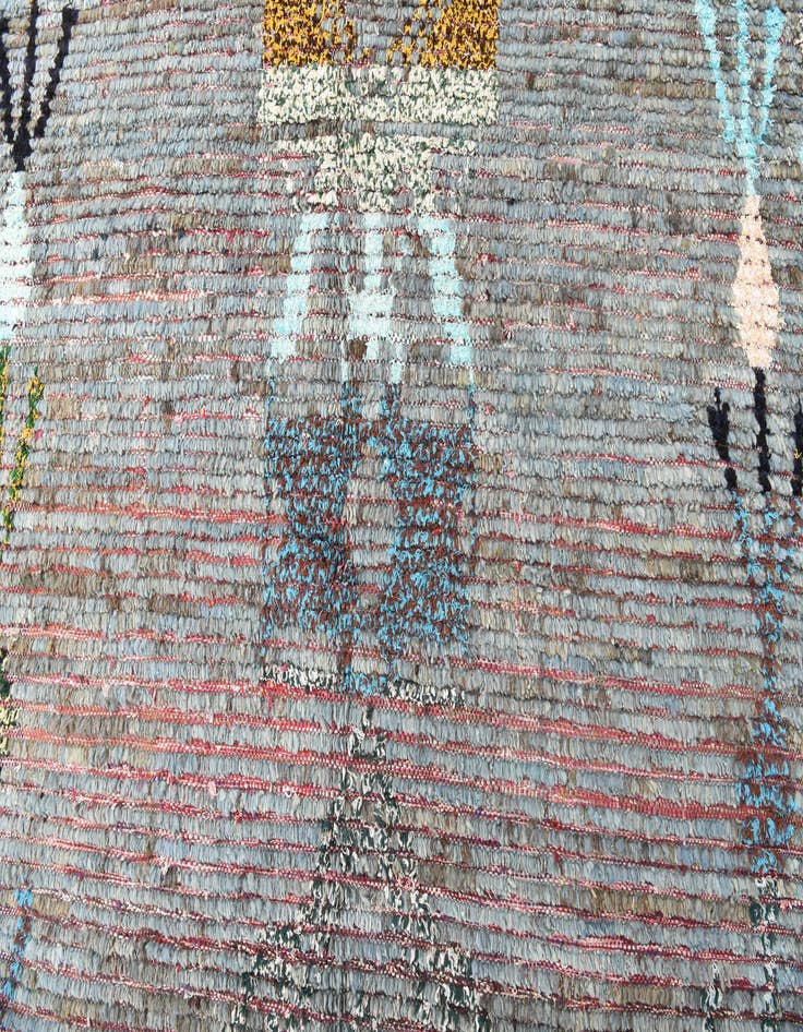 Detail image of  5' x 8'  Hand Knotted Moroccan Wool Rug