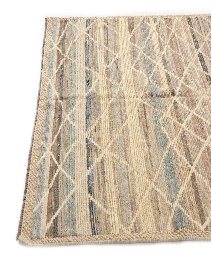 Detail image of  6' x 9' 4  Hand Knotted Moroccan Wool Rug