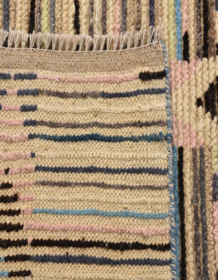 Detail image of  6' 7 x 9' 4  Hand Knotted Moroccan Wool Rug