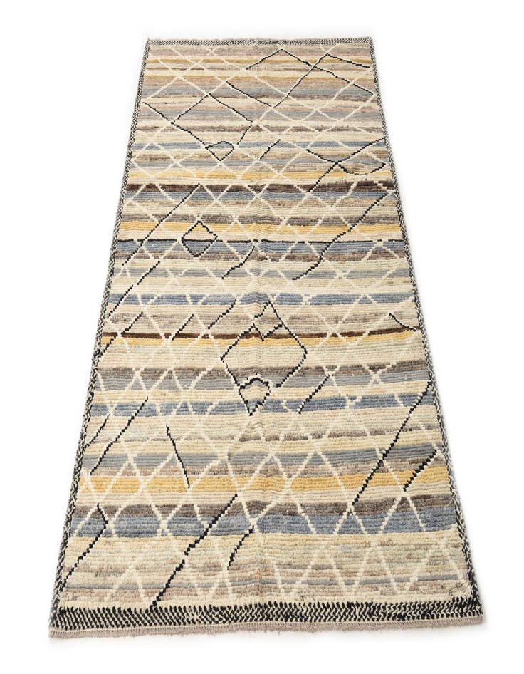 Detail image of  6' x 9' 8  Hand Knotted Moroccan Wool Rug