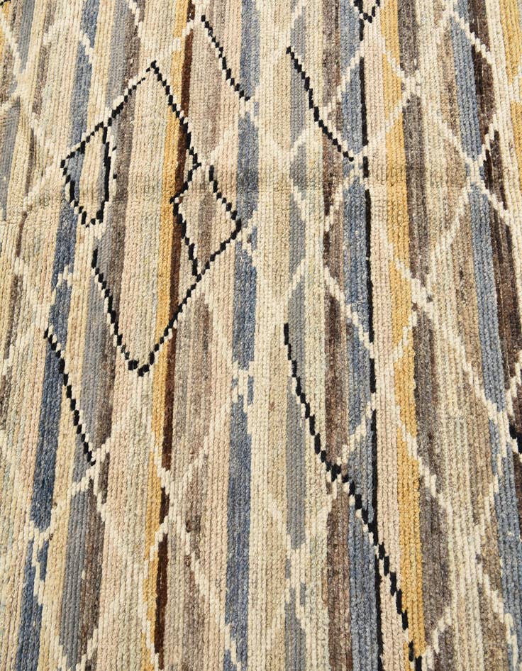 Detail image of  6' x 9' 8  Hand Knotted Moroccan Wool Rug