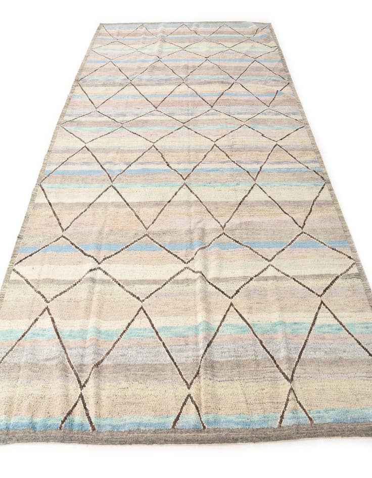 Detail image of  9' 2 x 11' 9  Hand Knotted Moroccan Wool Rug