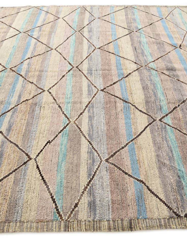 Detail image of  9' 2 x 11' 9  Hand Knotted Moroccan Wool Rug