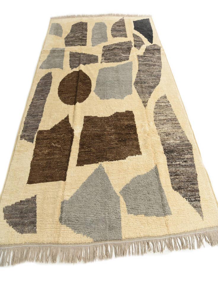 Detail image of  8' 4 x 10' 3  Hand Knotted Moroccan Wool Rug